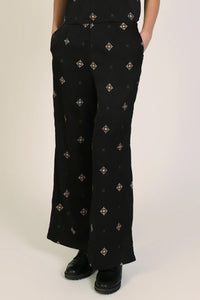 TRAFFIC PEOPLE Edith Trousers Black/Gold/Green