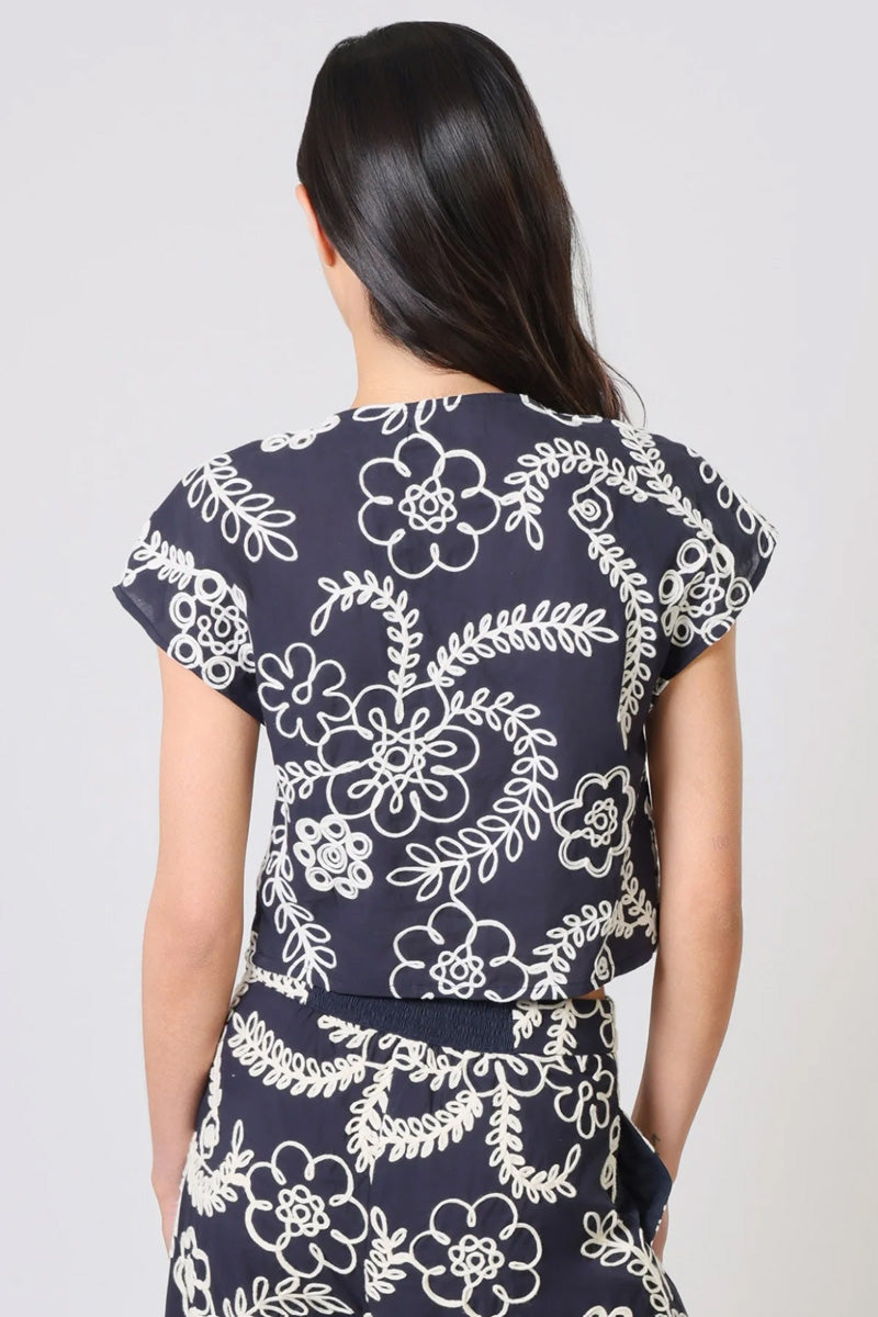 TRAFFIC PEOPLE Gatsby Top Blue