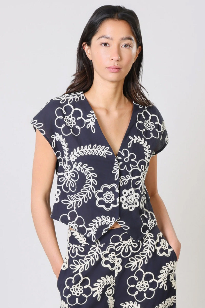 TRAFFIC PEOPLE Gatsby Top Blue