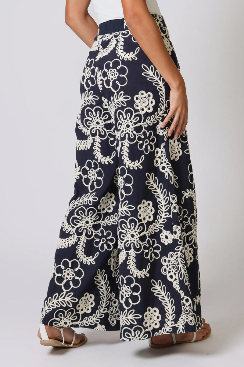 TRAFFIC PEOPLE Rene Wide Leg Trousers Blue