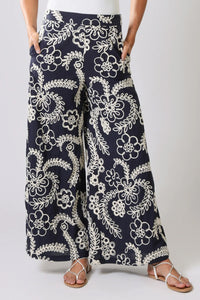 TRAFFIC PEOPLE Rene Wide Leg Trousers Blue