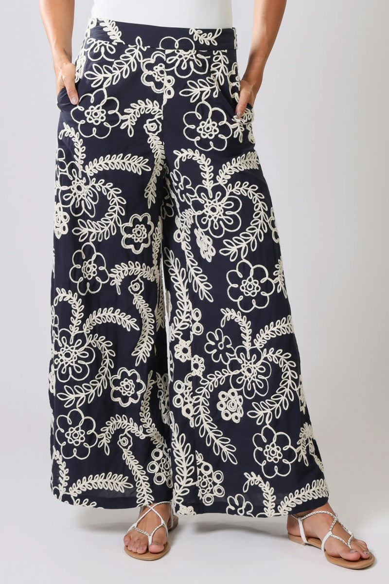 TRAFFIC PEOPLE Rene Wide Leg Trousers Blue