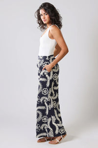 TRAFFIC PEOPLE Rene Wide Leg Trousers Blue