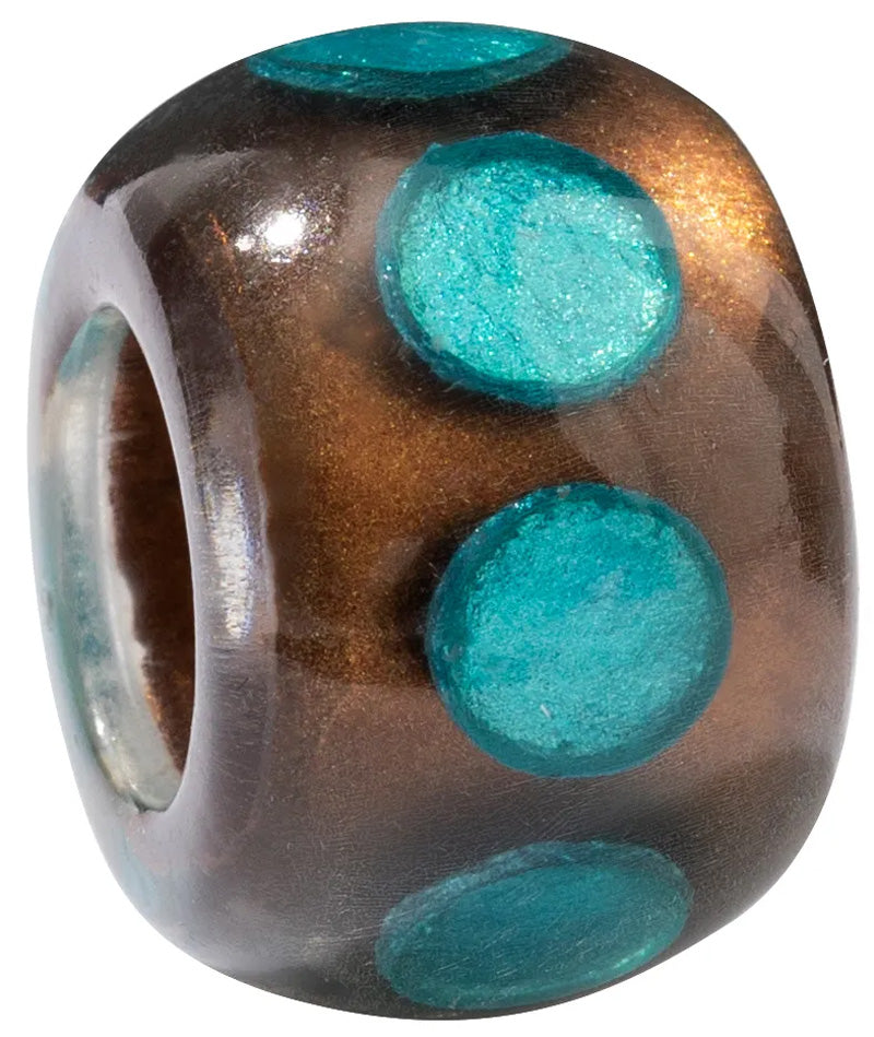 Calitaa Luxury Collection Mini Bead Spot Chocolate/Turquoise