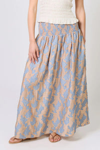 TRAFFIC PEOPLE Aurora Skirt Camel/Blue