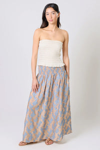 TRAFFIC PEOPLE Aurora Skirt Camel/Blue