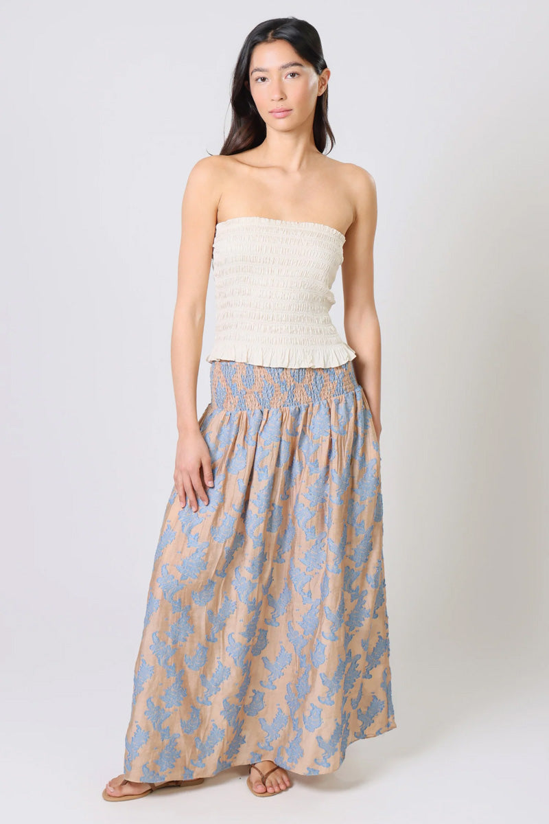TRAFFIC PEOPLE Aurora Skirt Camel/Blue