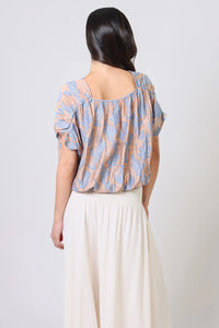 TRAFFIC PEOPLE Whispers Top Camel/Blue