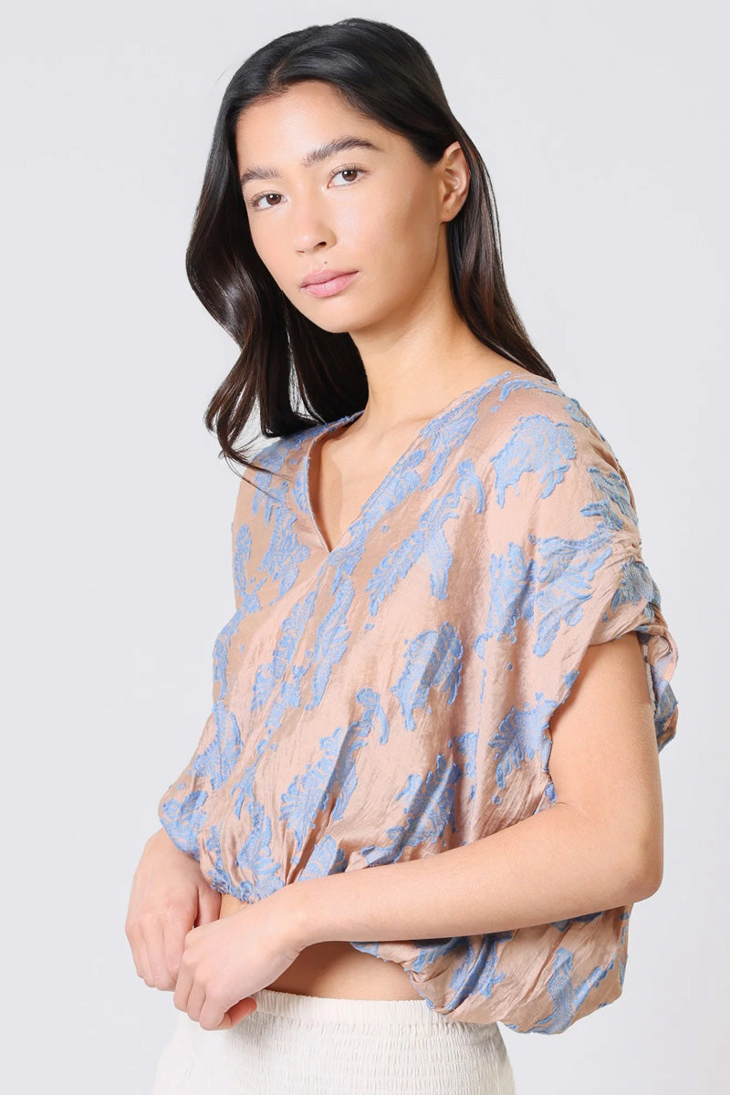 TRAFFIC PEOPLE Whispers Top Camel/Blue