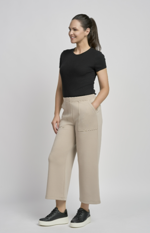 PINNS Super Soft Wide Leg Culotte Latte