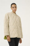 KAFFE KAlorena Quilted Jacket Feather Grey