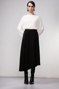 HAAKO Asymmetric Skirt Black