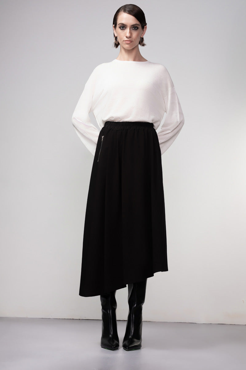 HAAKO Asymmetric Skirt Black