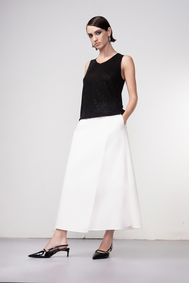 HAAKO Wrap Over Skirt White
