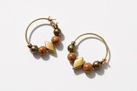 GIST Maifan/Jasper Gold Plated Hoops