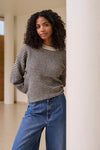 KAFFE KAellery Sweater Stone/Black