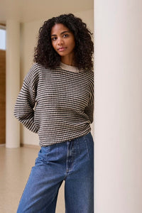 KAFFE KAellery Sweater Stone/Black