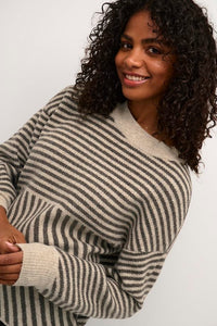 KAFFE KAverana Knit Sweater Stone/Mocha