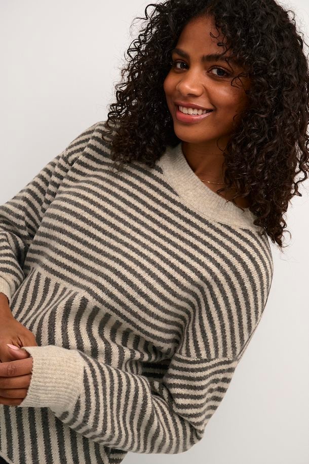 KAFFE KAverana Knit Sweater Stone/Mocha