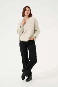KAFFE KAellery Sweater Stone/Taupe