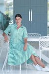 FOIL Award Winning Dress Green Stripe