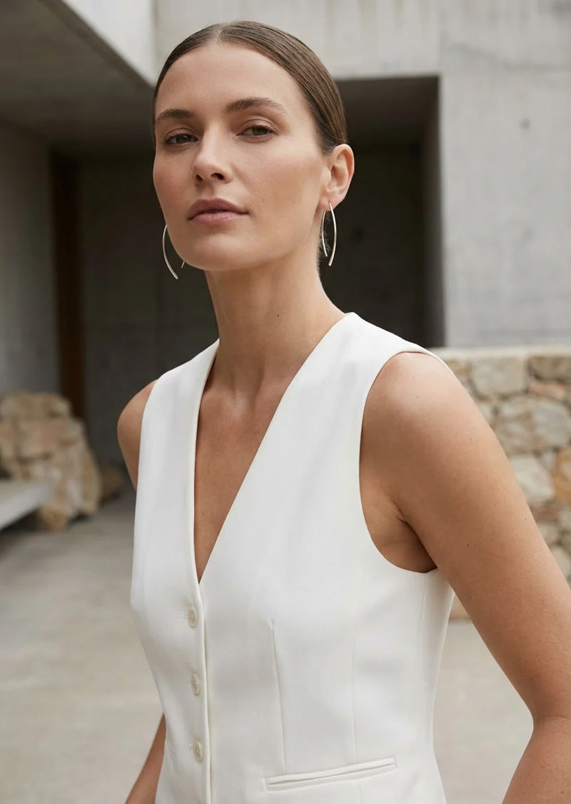 Luna Loop Earrings Silver