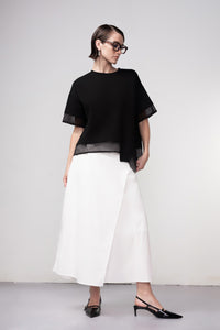 HAAKO Wrap Over Skirt White