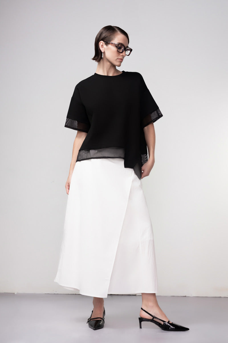 HAAKO Wrap Over Skirt White