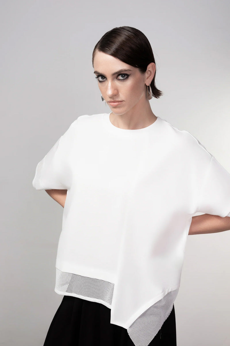 HAAKO Mesh Trim Top White