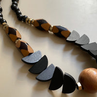 GIST Statement Hematite Necklace Black/Deep Taupe
