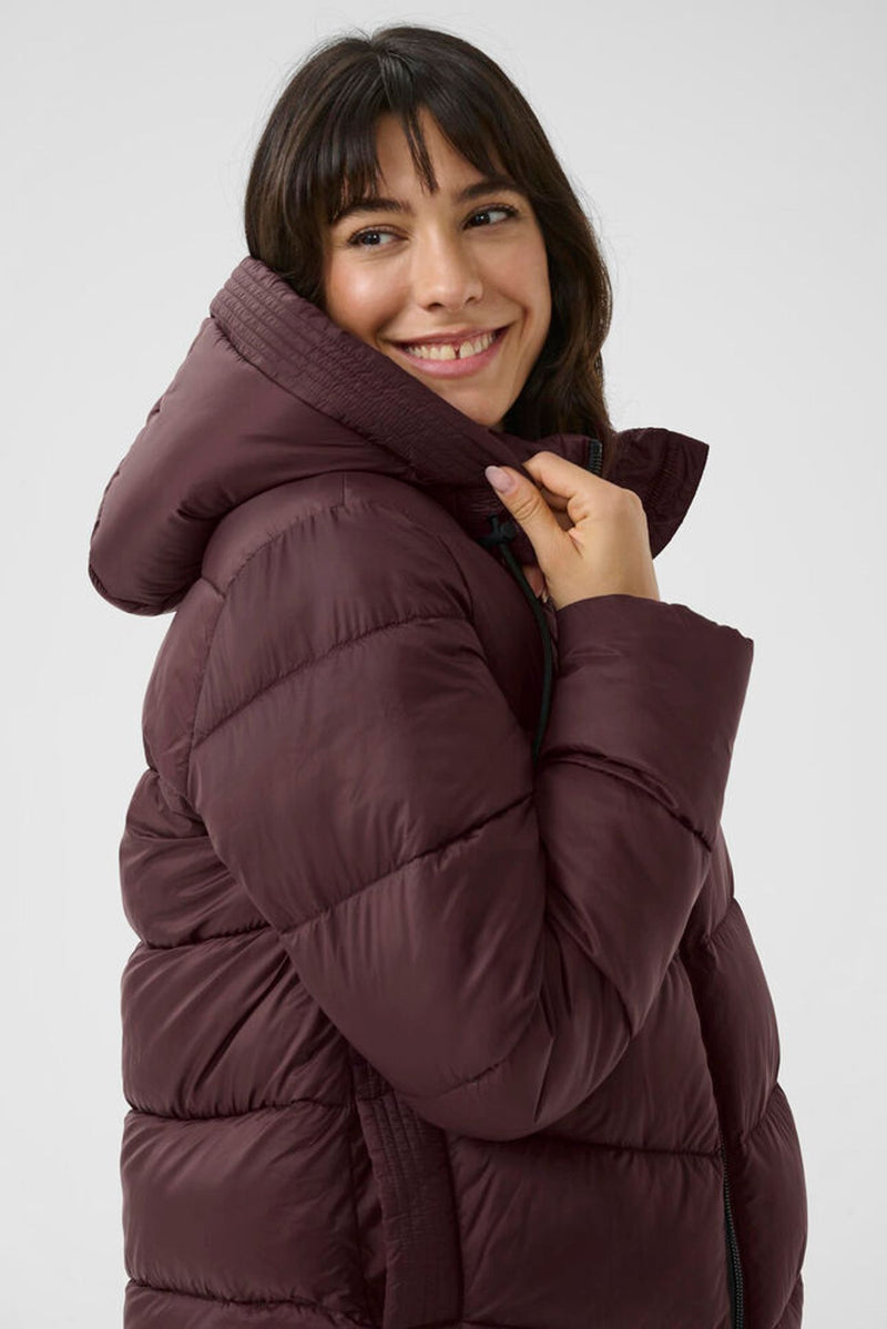 KAFFE KAsusanne Quilted Coat-Fudge