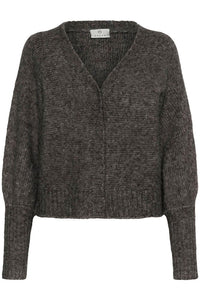 KAFFE KAuma V-Neck Cardigan Dark Grey Melange