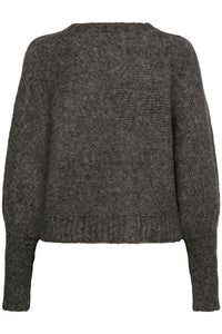 KAFFE KAuma V-Neck Cardigan Dark Grey Melange