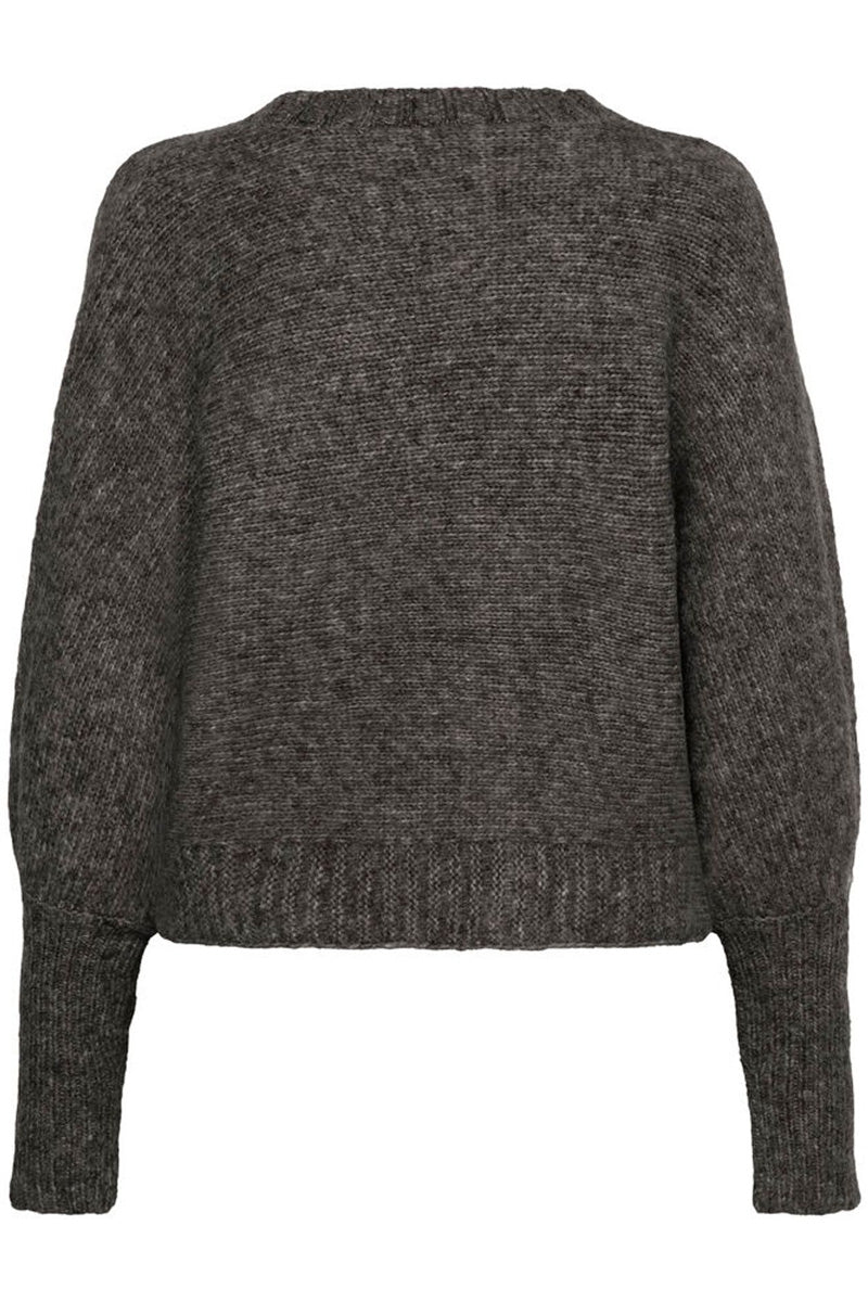 KAFFE KAuma V-Neck Cardigan Dark Grey Melange