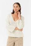 KAFFE KAgerdi V Neck Pullover Turtledove Melange