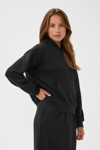KAFFE KAannika Hooded Sweatshirt Deep Black