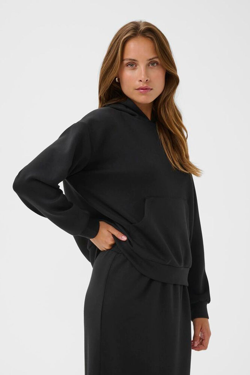 KAFFE KAannika Hooded Sweatshirt Deep Black