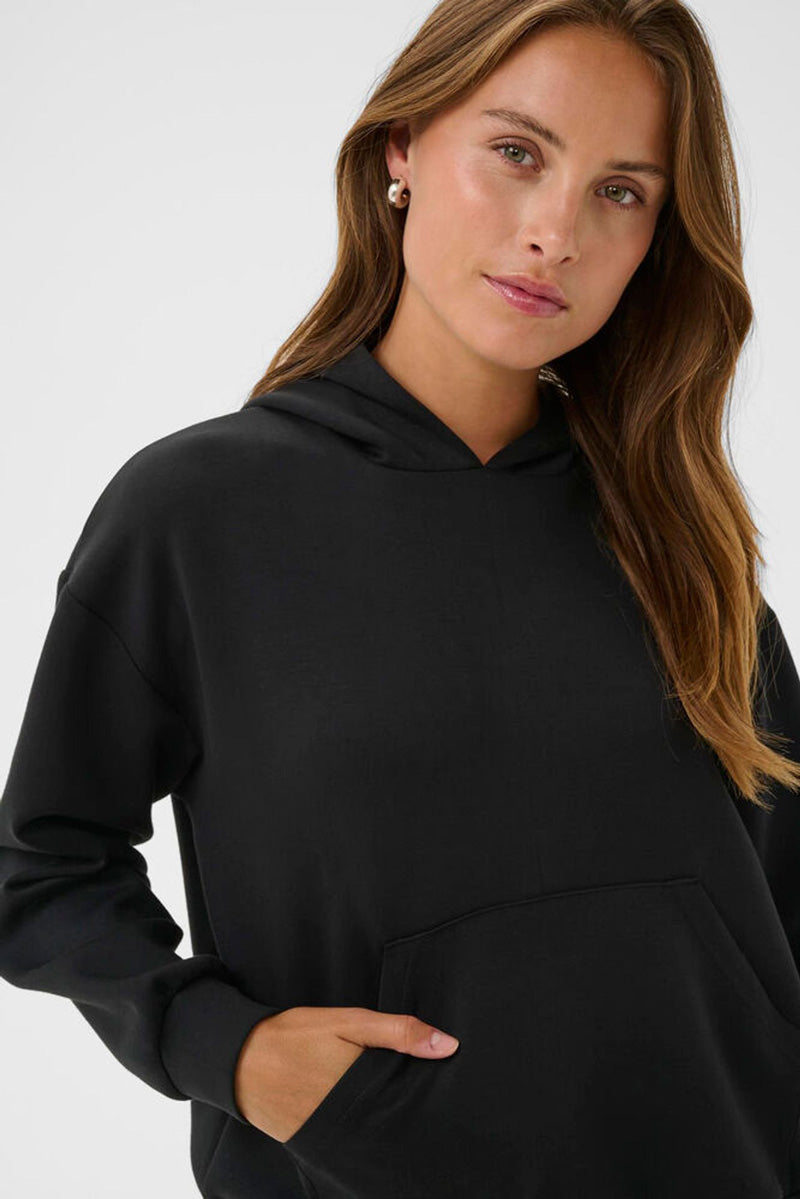 KAFFE KAannika Hooded Sweatshirt Deep Black