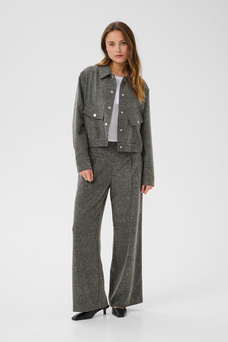 KAFFE KAalba Wide Pants Black Melange