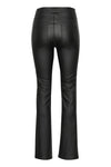 KAFFE KAada Faux Leather Trousers-Deep Black