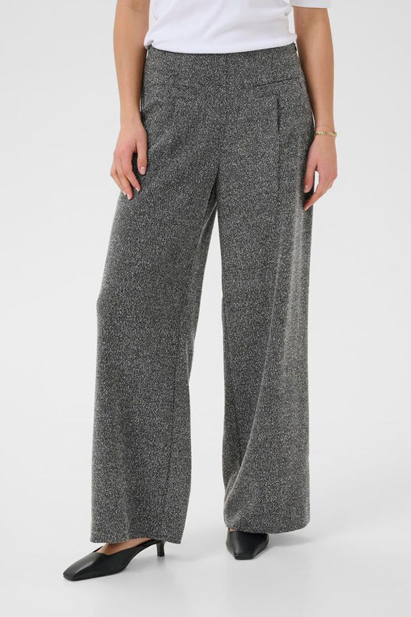 KAFFE KAalba Wide Pants Black Melange