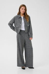 KAFFE KAalba Wide Pants Black Melange