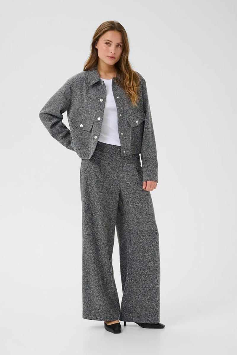 KAFFE KAalba Wide Pants Black Melange