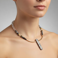 GIST Glass Hematite Necklace Black