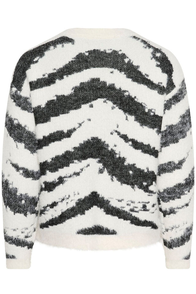 KAFFE KAbiva Pullover Chalk/Black Animal