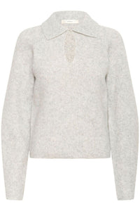 InWear NIA Polo Sweater Light Grey Melange