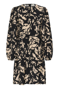 KAFFE KAulla Dress-Black/Stone Graphic