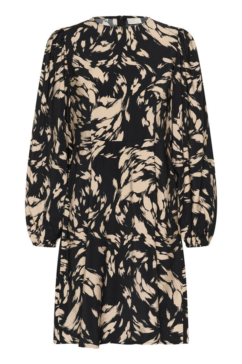 KAFFE KAulla Dress-Black/Stone Graphic