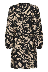 KAFFE KAulla Dress-Black/Stone Graphic