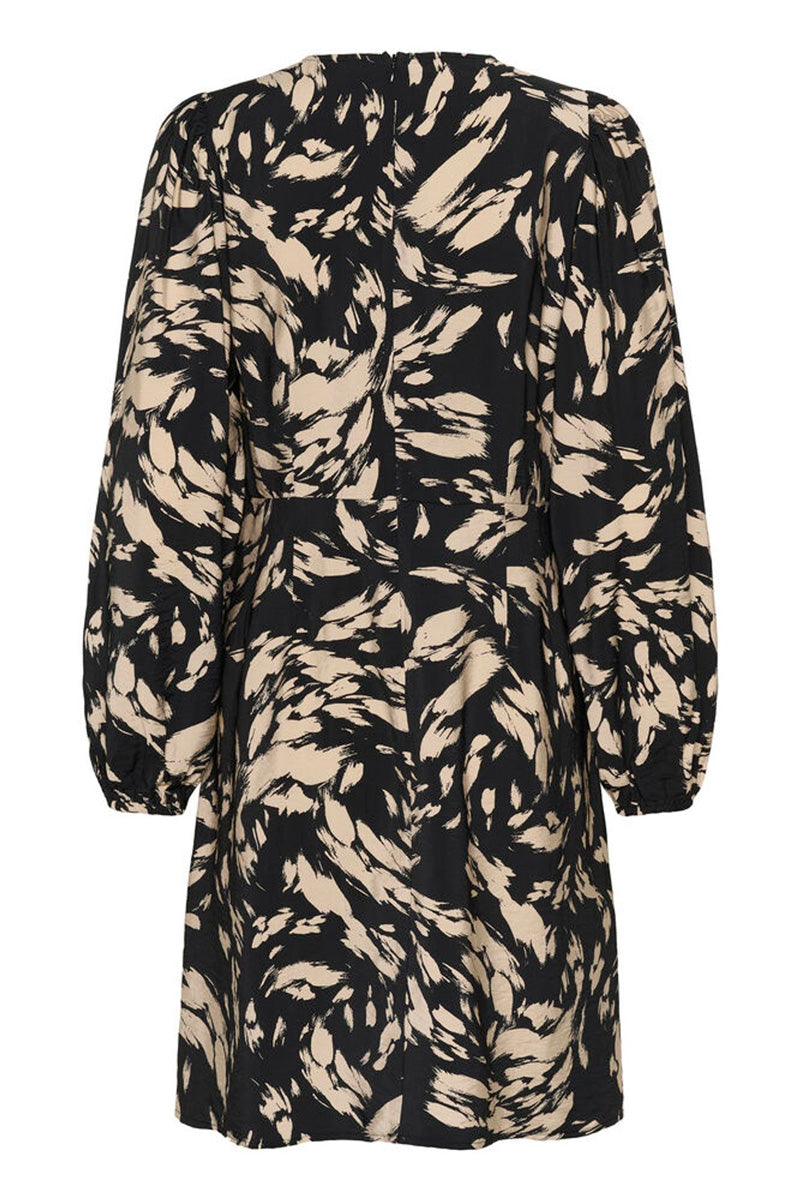 KAFFE KAulla Dress-Black/Stone Graphic